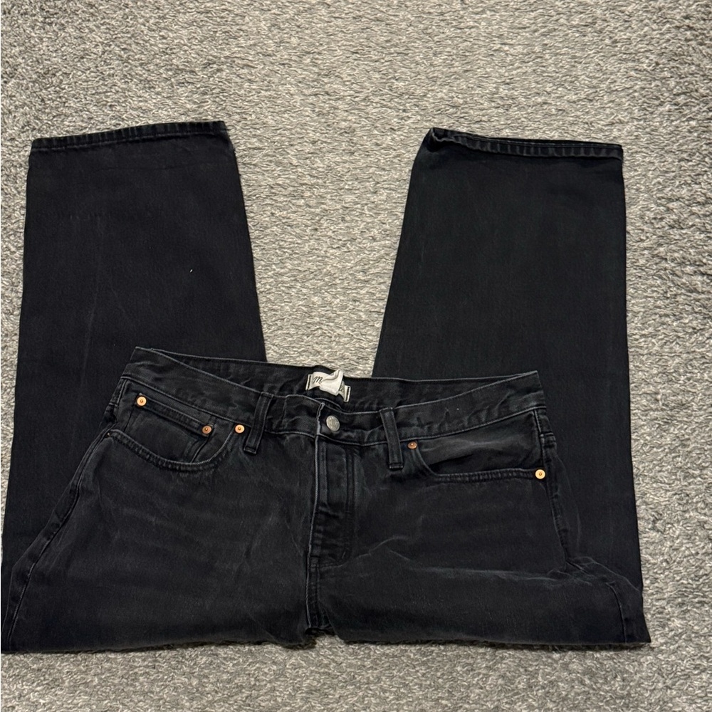 Madewell Black Straight Jeans size 31P